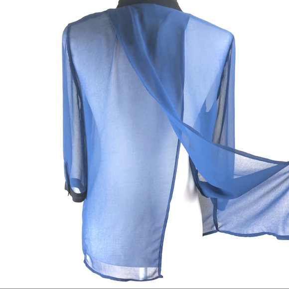 Simply Vera Vera Wang Blue Blouse - Picture 6 of 6